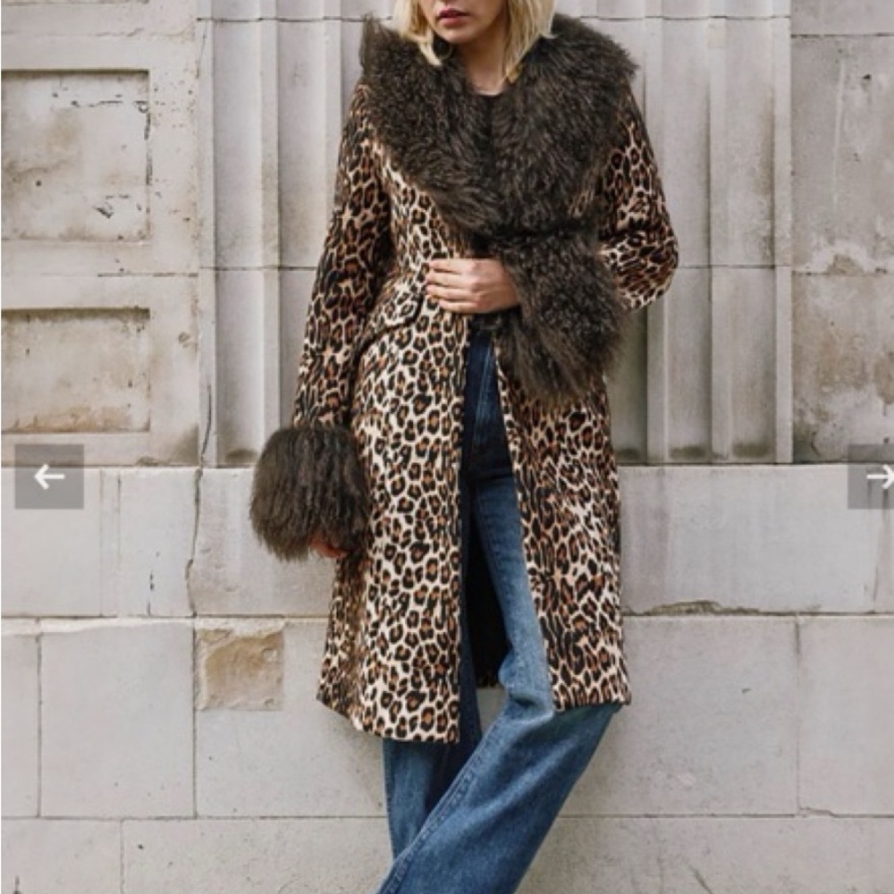 NWT Charlotte Simone Harley Leopard Coat - Picture 3 of 8